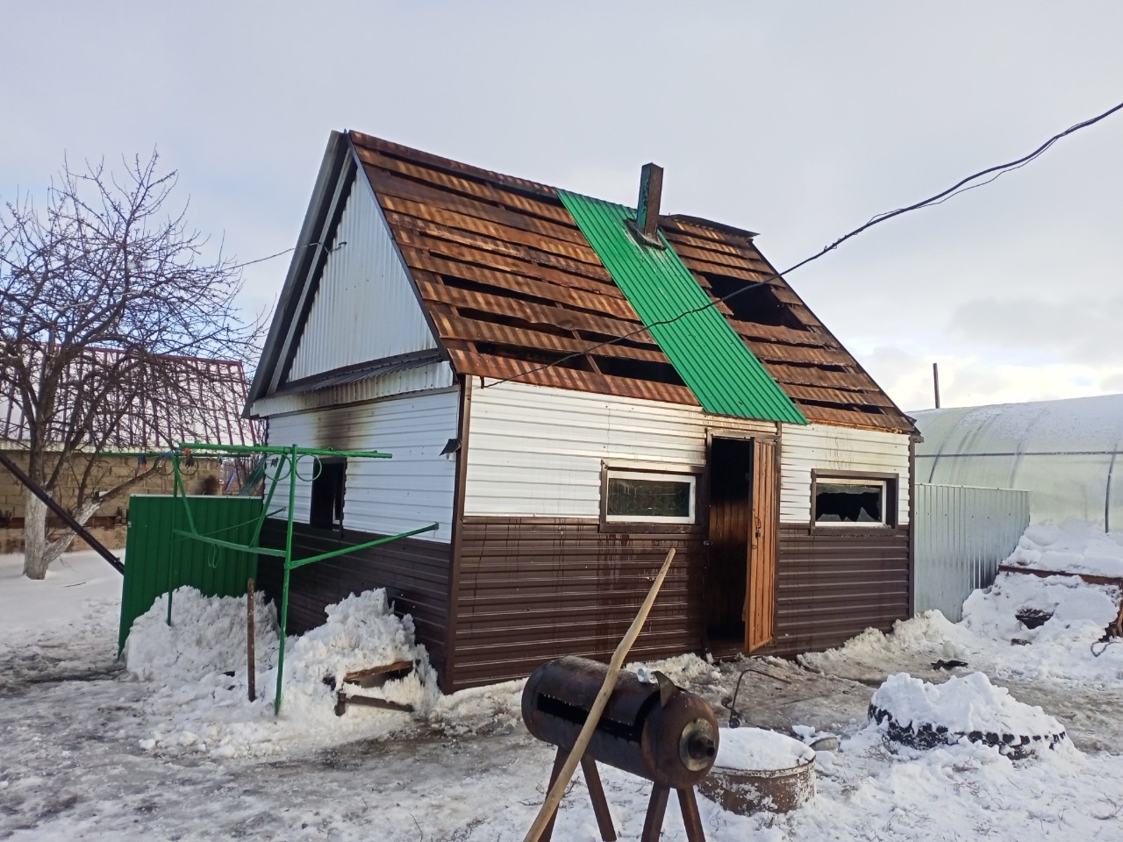 Жители пяти дворов в Стерлибашевском районе из-за пожара остались без бани