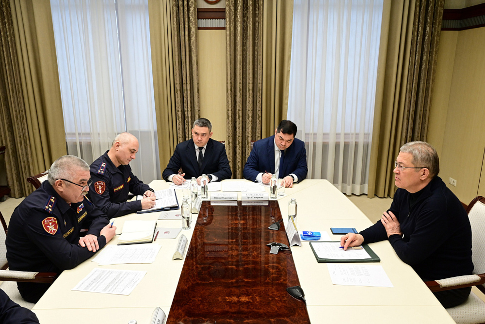 Встреча с врио начальника Управления Росгвардии Рустамом Нагимуллиным